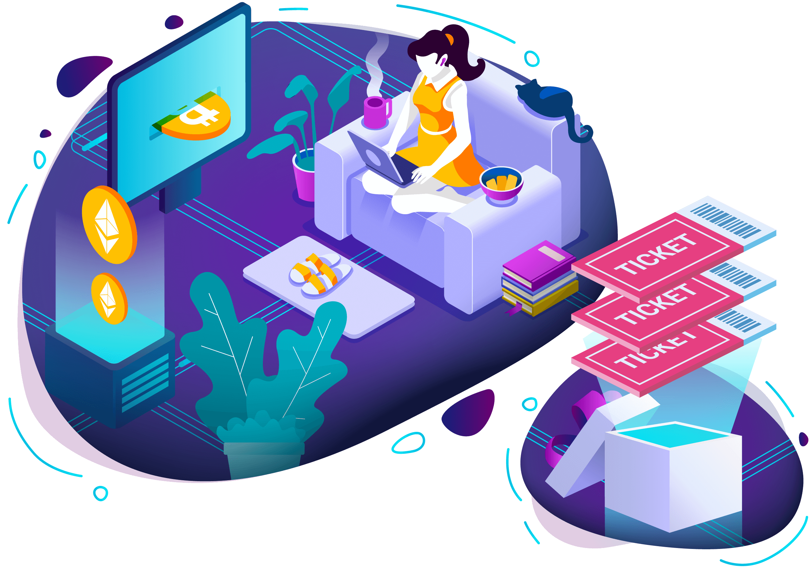 タスク達成で無料チケット追加獲得