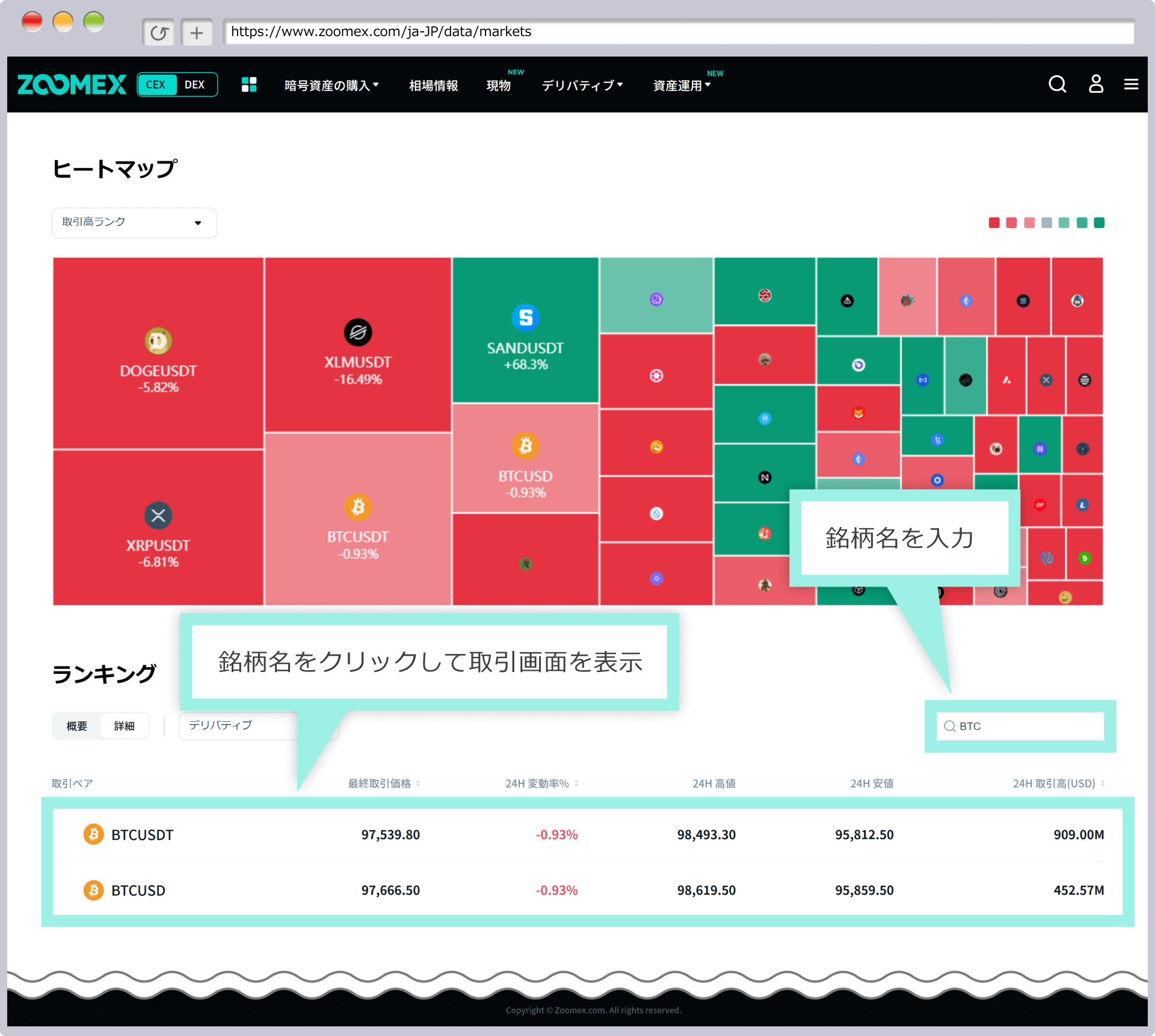 銘柄名を検索